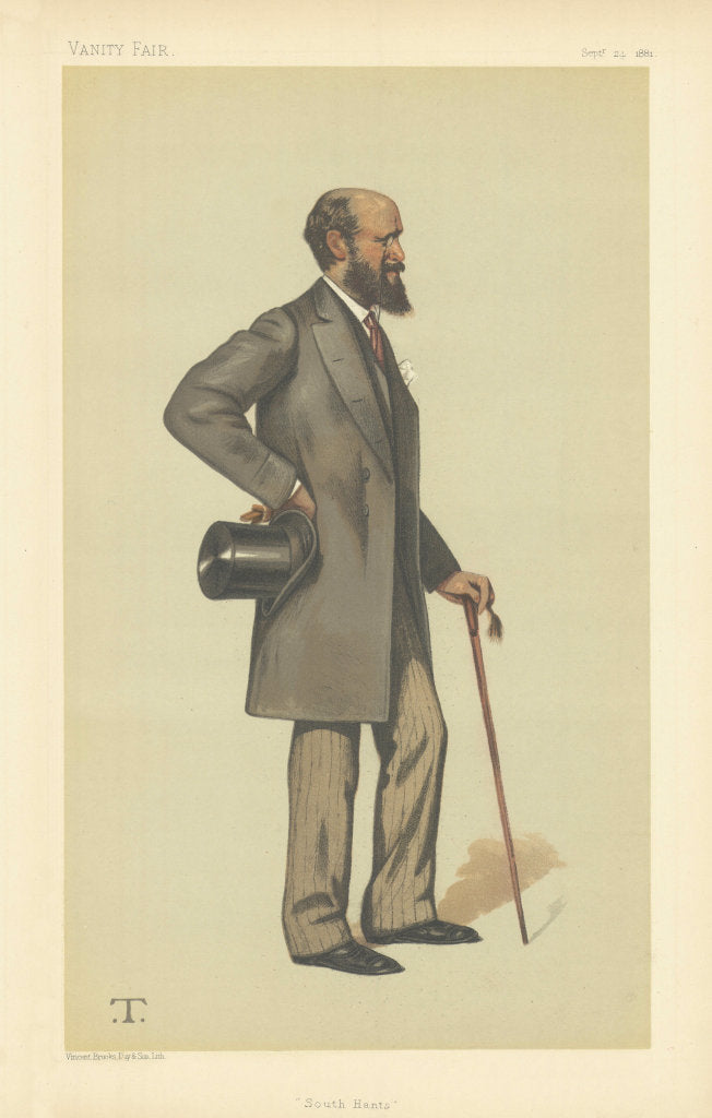 VANITY FAIR SPY CARTOON Lord Henry John Montagu-Douglas-Scott 'South Hants' 1881